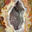 Polished Agate and Amethyst Geode Egg - Madagascar #117266-1